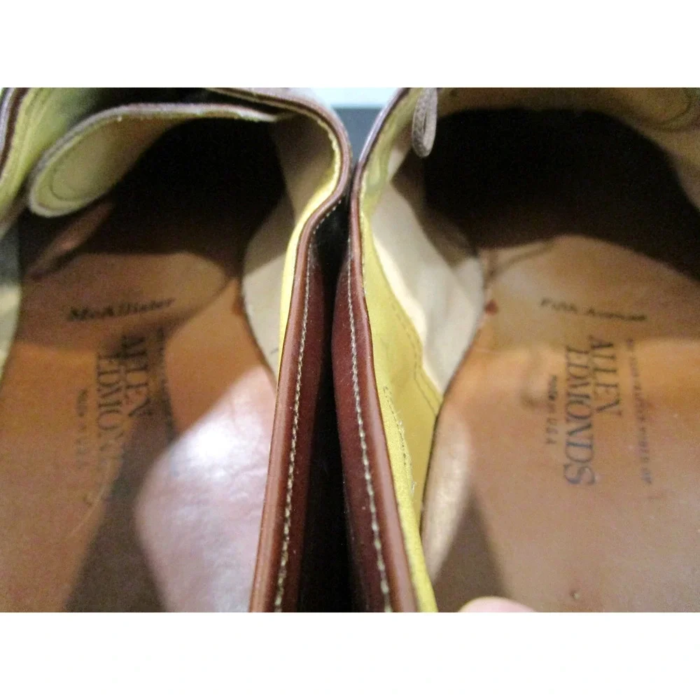 Allen Edmonds Fifth Avenue Brown Leather Cap Toe Oxford Shoes Men 15 D